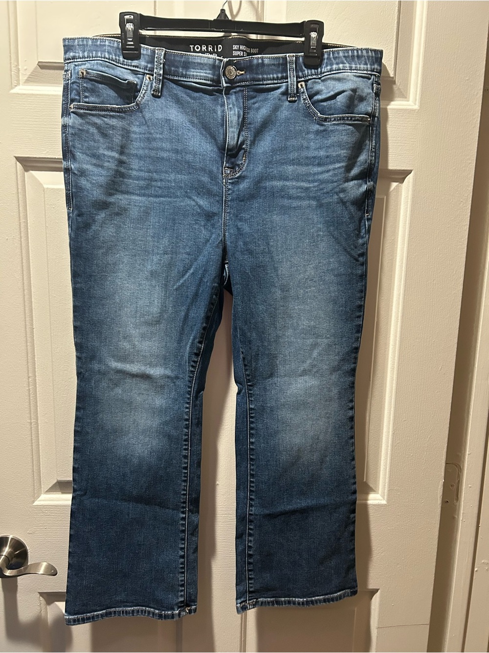 Torrid High Rise Sky High Kick Boot Super Soft Jeans Blue Size 18 Regular